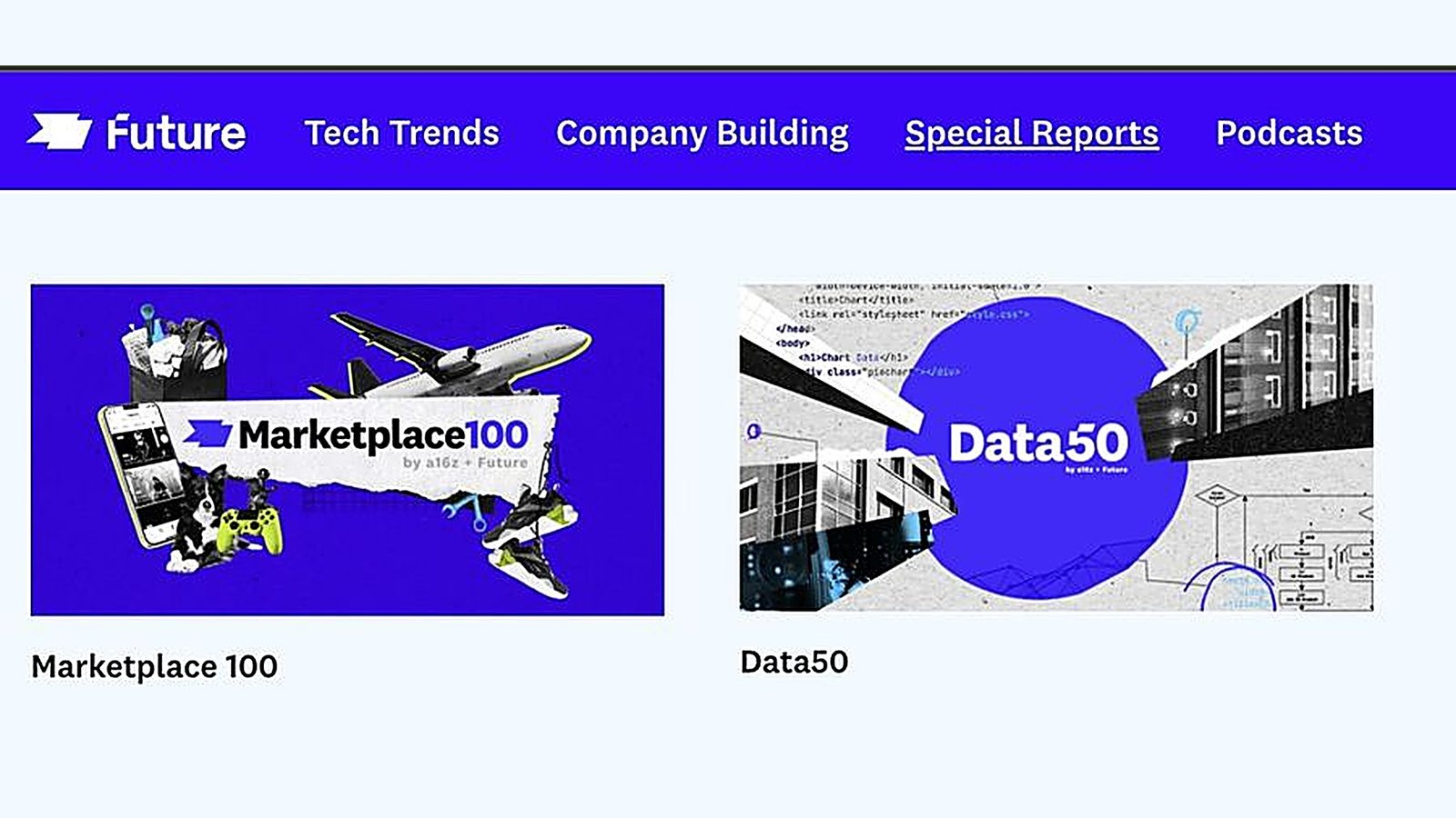 Special reports: Marketplace 100 and Data 50