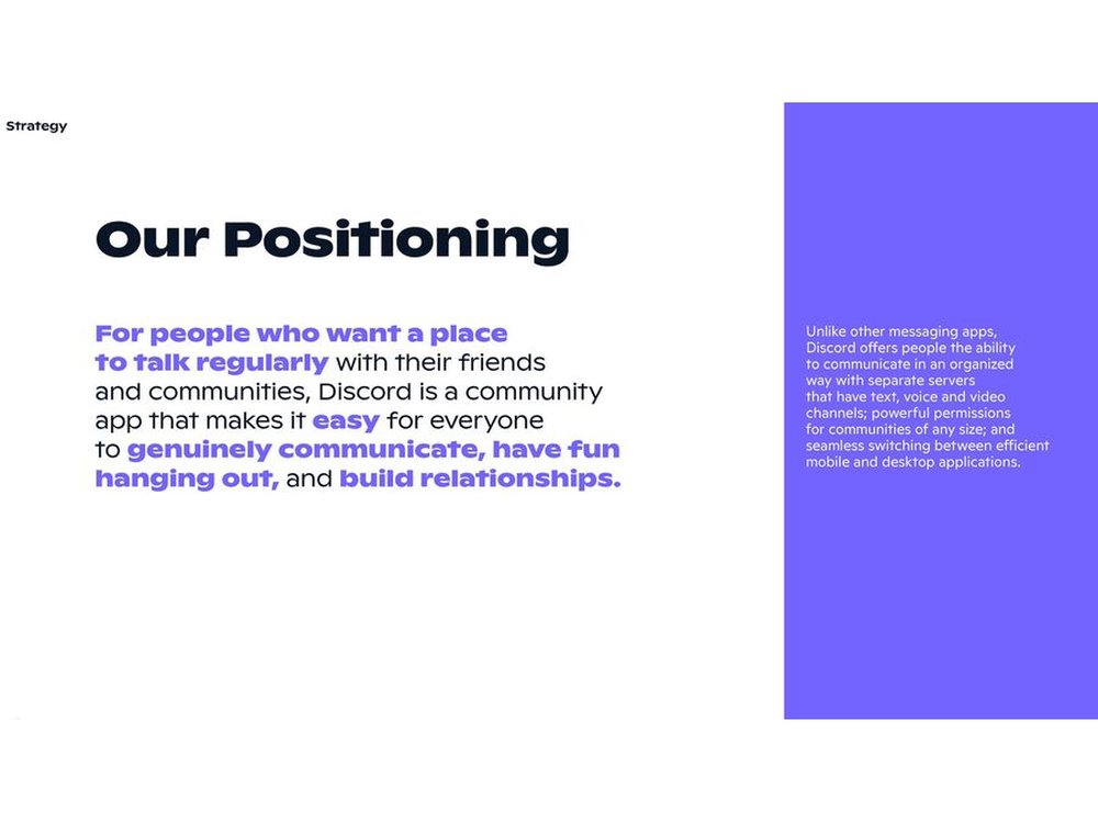 Positioning statement slide